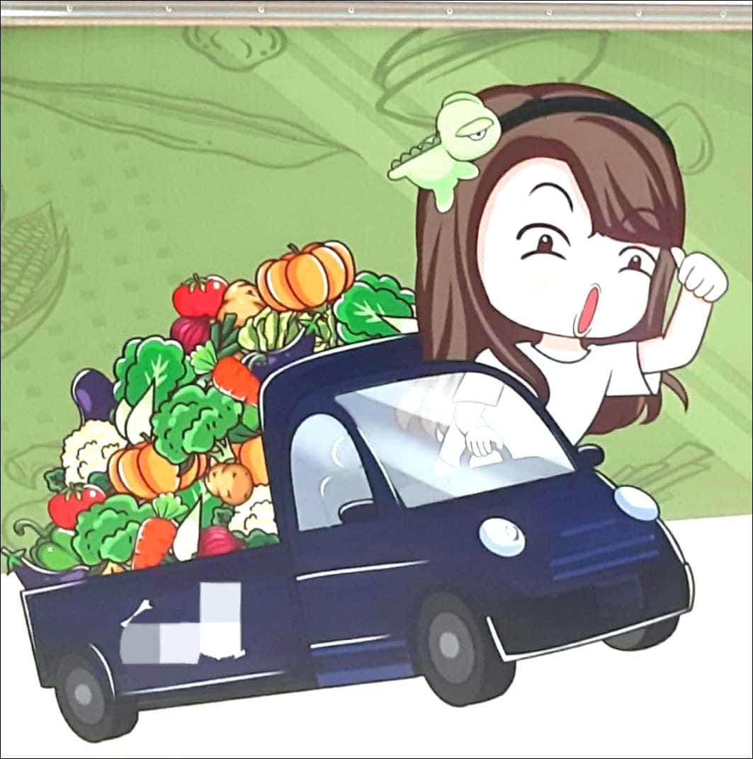 鑫羿蔬果物流 運送女子(運転時)
