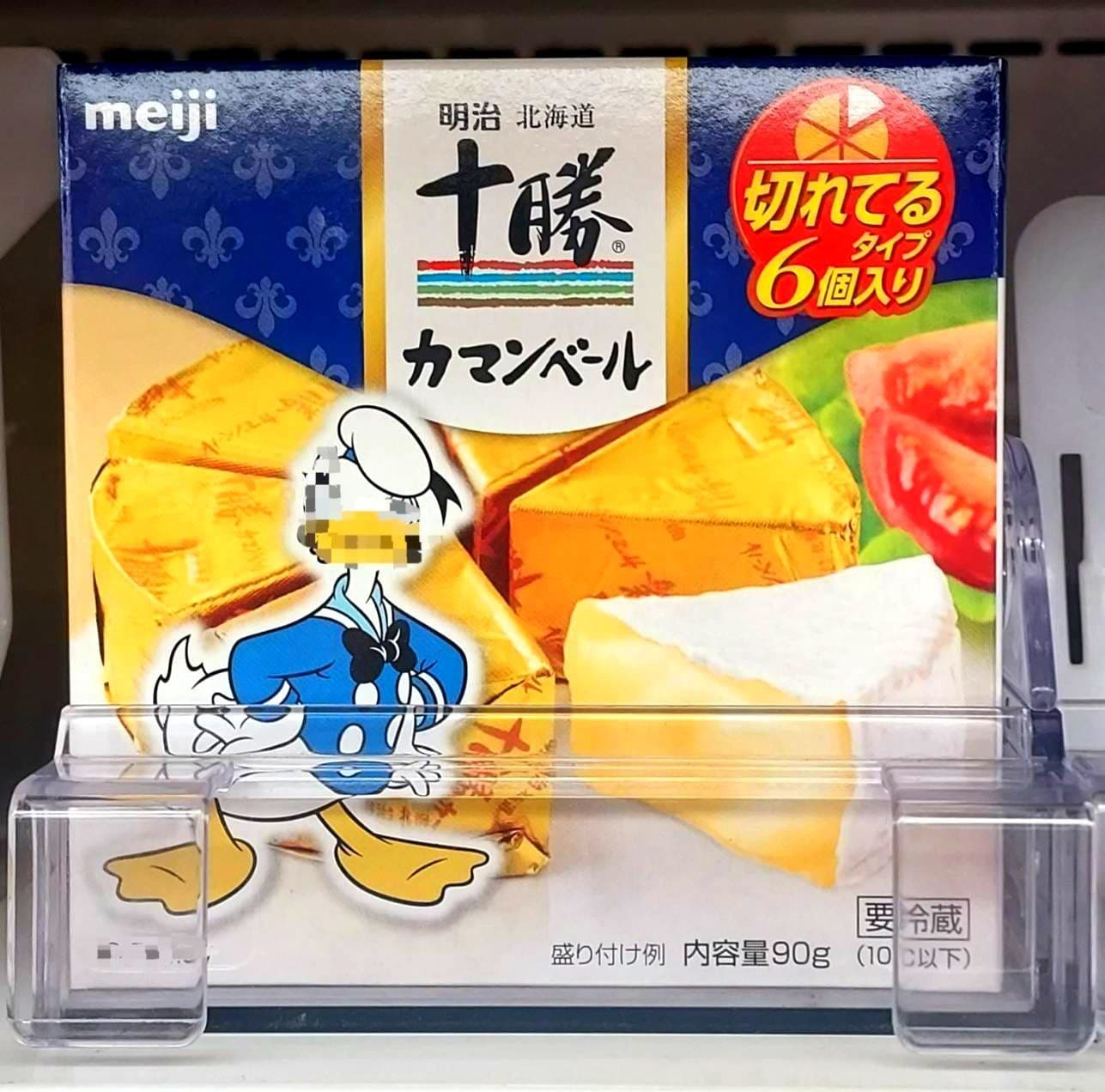 明治北海道十勝カマンベール/切れてるタイプ6個入り/アヒルのパッケージ