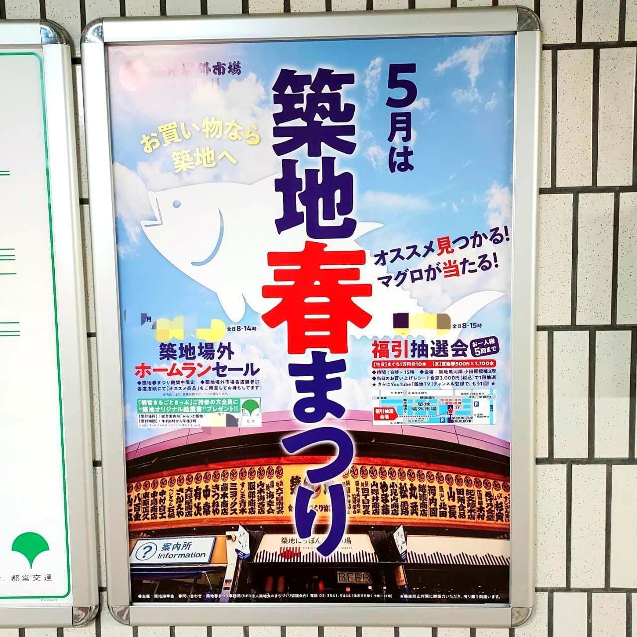 築地春まつり/マグロが当たる!